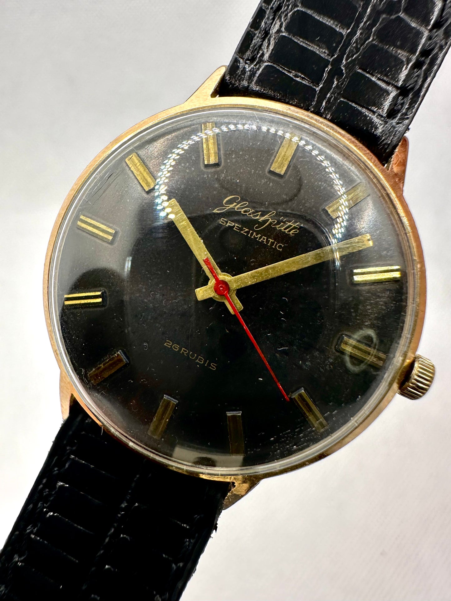 GLASHUTTE SPEZIMATIC AUTOMATIC BLACK DIAL