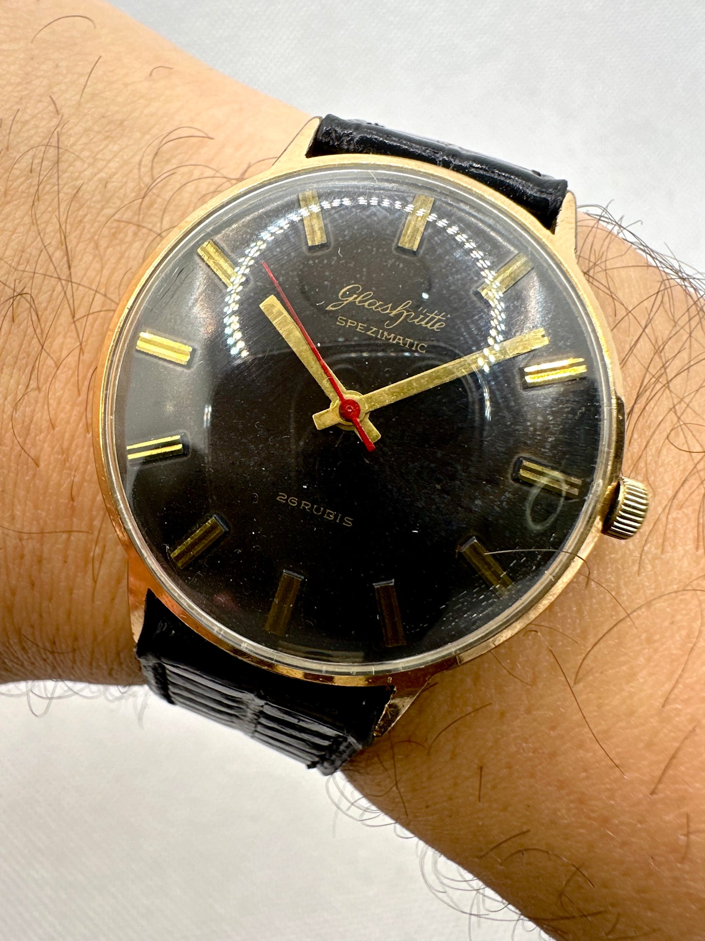 GLASHUTTE SPEZIMATIC AUTOMATIC BLACK DIAL