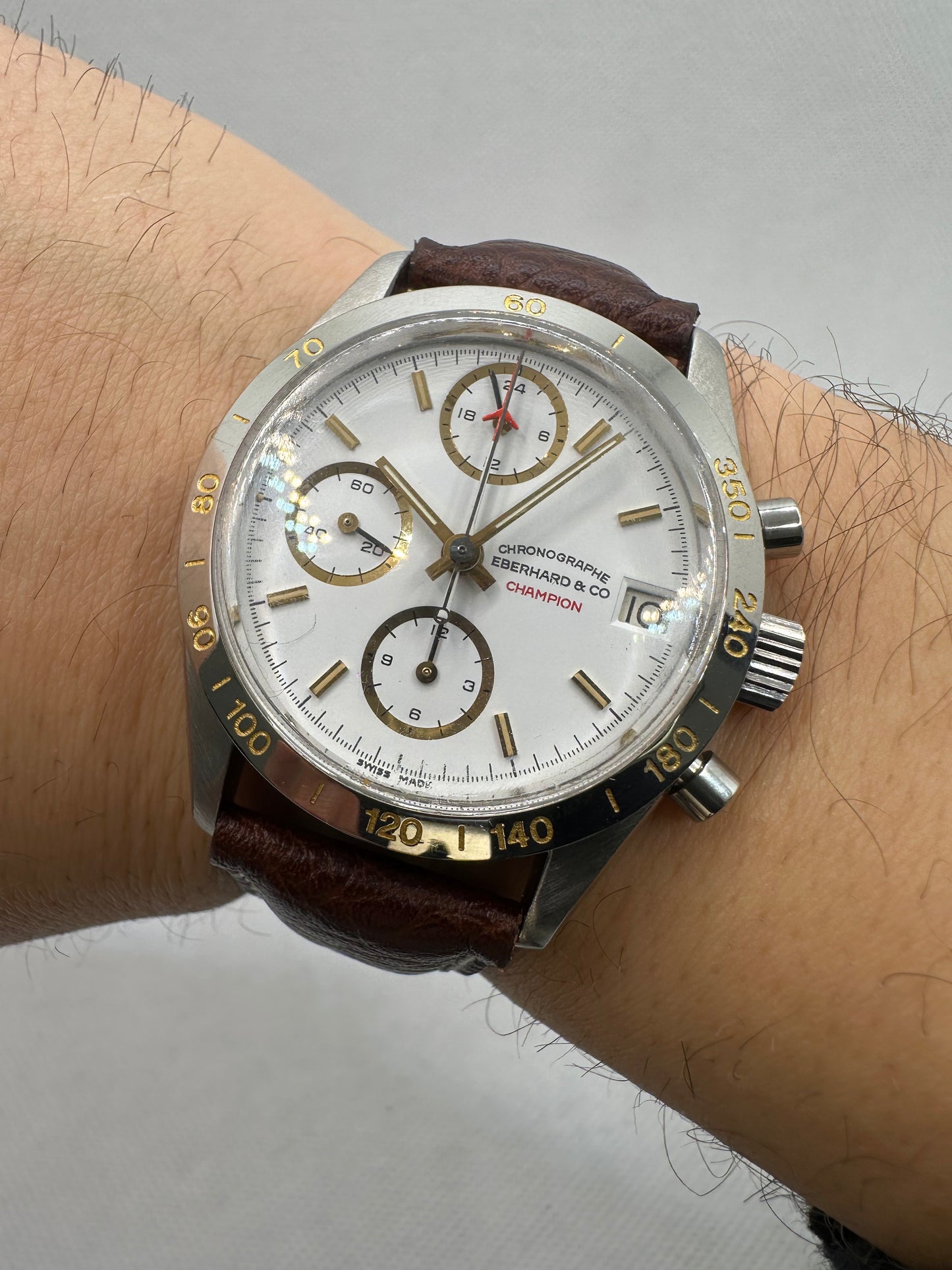 EBERHARD CHAMPION CHRONOGRAPH LEMANIA 5100