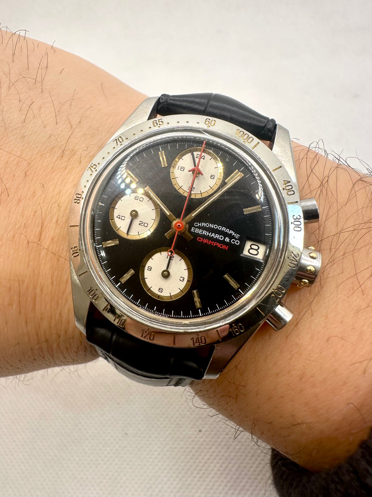 EBERHARD CHAMPION CHRONOGRAPH AUTOMATIC LEMANIA 5100