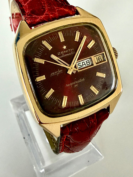 ZENITH RESPIRATOR X AF/P dial bordeaux very rare