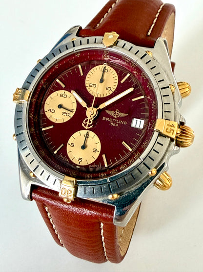 🔺BREITLING CHRONOMAT CHRONOGRAPH B13048 DIAL BORDEAUX Very rare 🔺