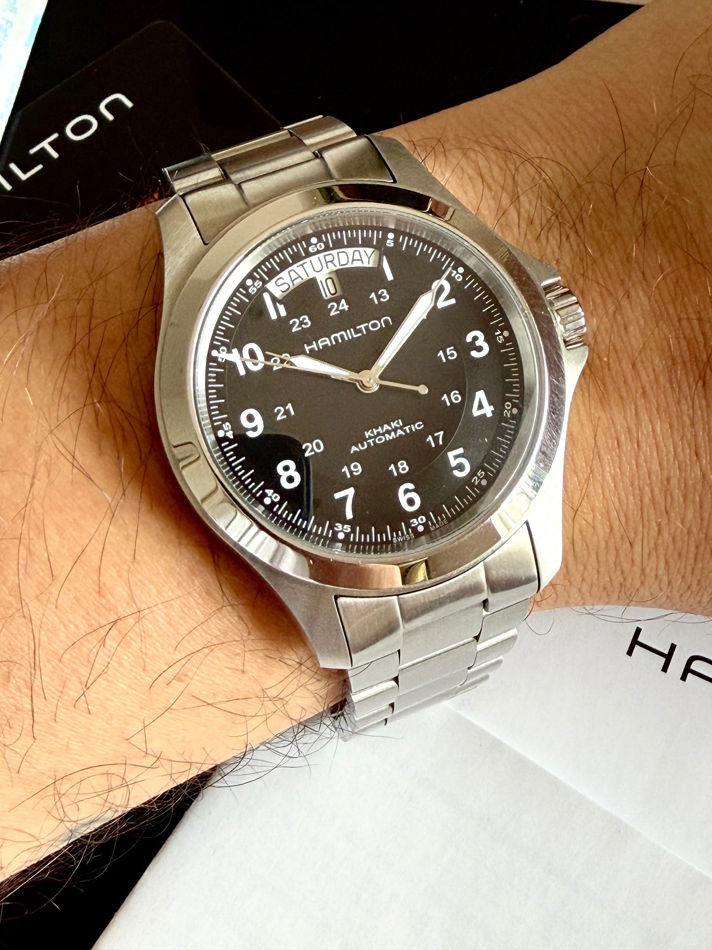 🔺 HAMILTON KHAKI KING AUTOMATIC DAY-DATE H644550 full set🔺