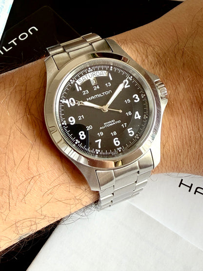 🔺 HAMILTON KHAKI KING AUTOMATIC DAY-DATE H644550 full set🔺