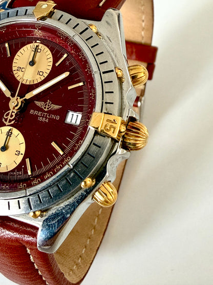 🔺BREITLING CHRONOMAT CHRONOGRAPH B13048 DIAL BORDEAUX Very rare 🔺