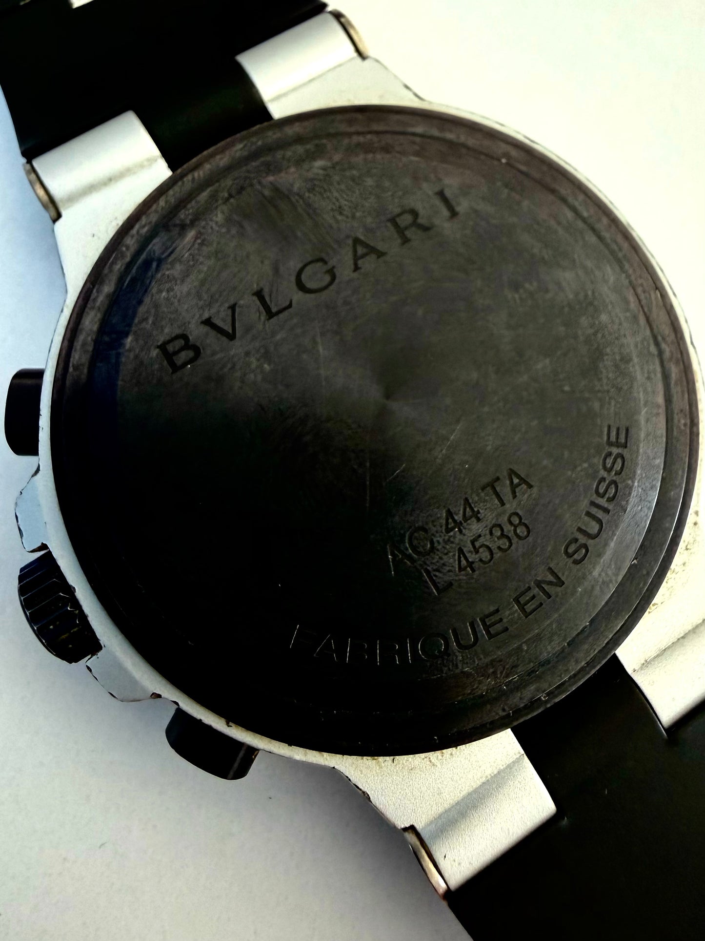 BVLGARI ALLUMINIUM CHRONOGRAPH AUTOMATIC CARBON DIAL 44mm