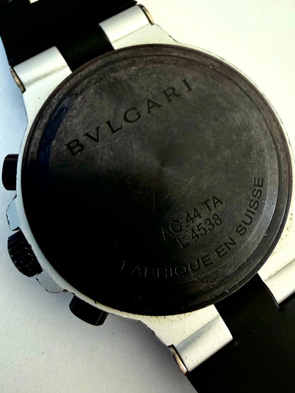 BVLGARI ALLUMINIUM CHRONOGRAPH AUTOMATIC CARBON DIAL 44mm