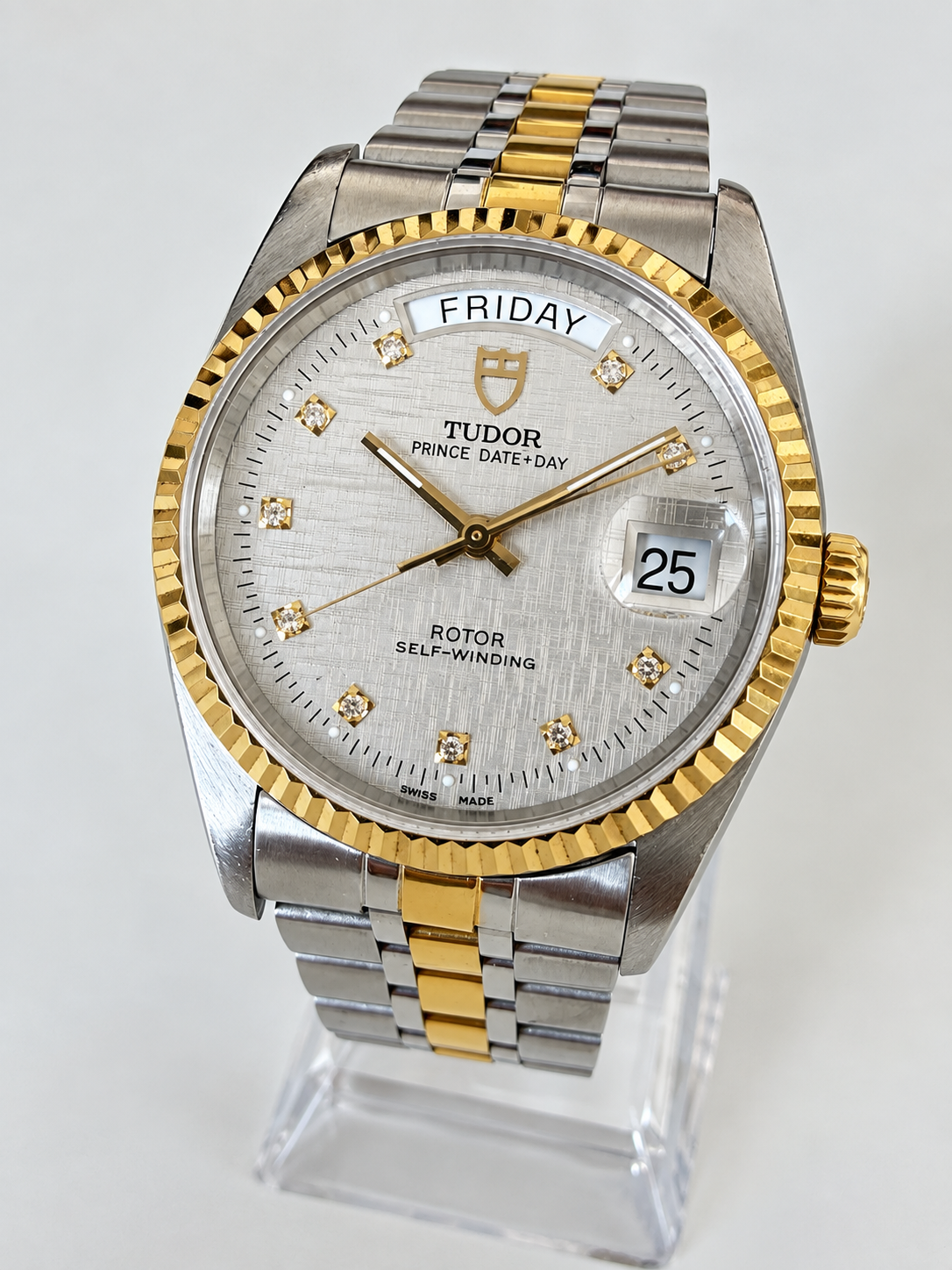 🔺 TUDOR “PRESIDENT” PRINCE DATE+DAY – REF. 76213 – QUADRANTE LINEN 🔺