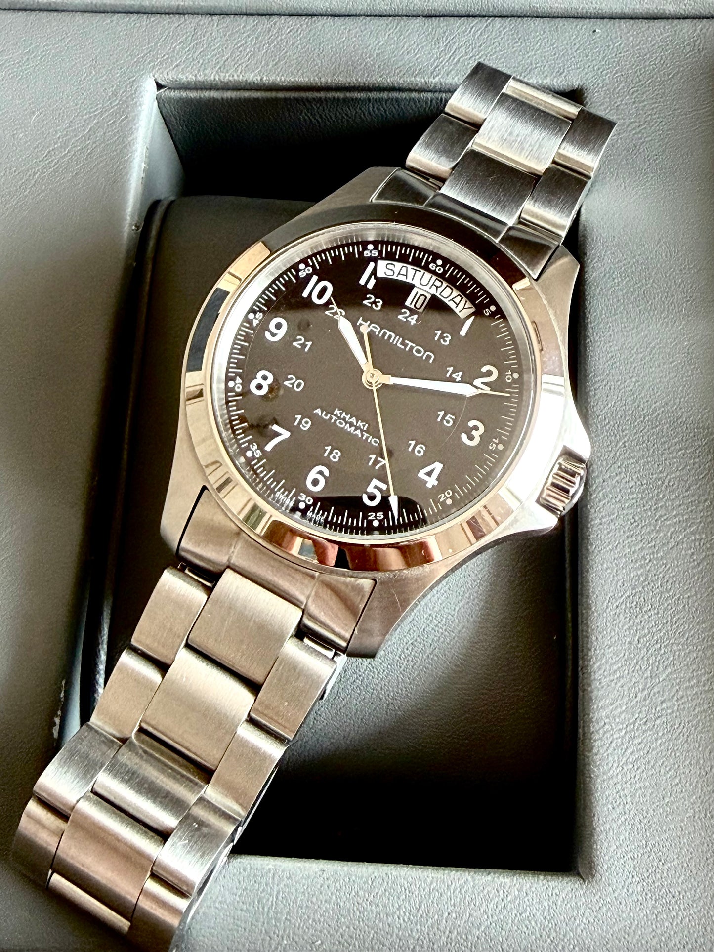 🔺 HAMILTON KHAKI KING AUTOMATIC DAY-DATE H644550 full set🔺