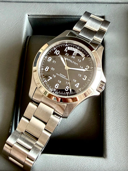 🔺 HAMILTON KHAKI KING AUTOMATIC DAY-DATE H644550 full set🔺
