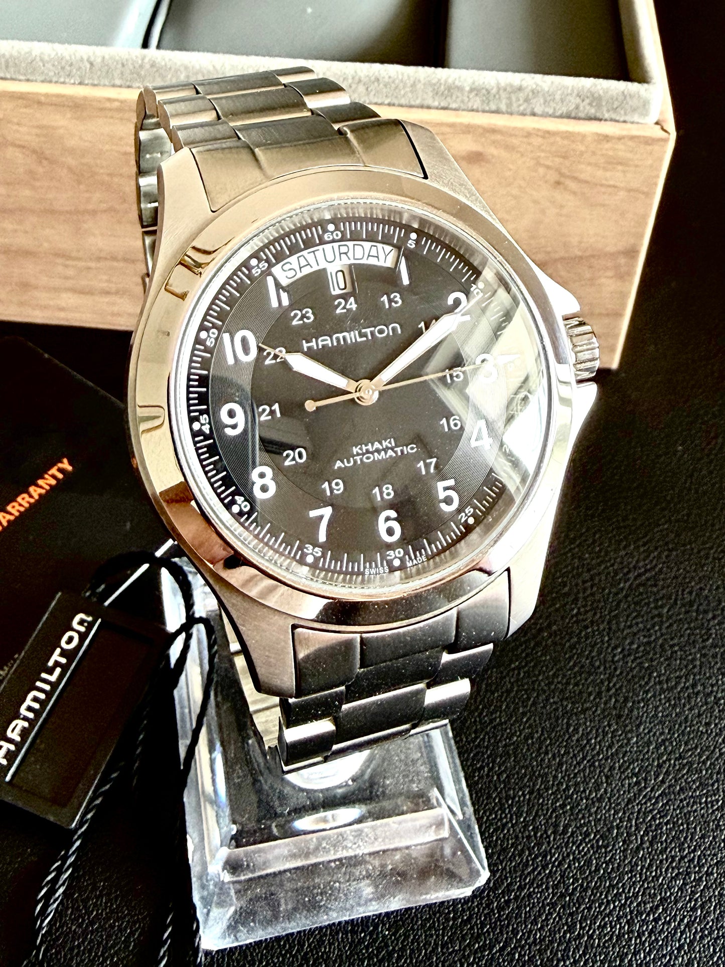 🔺 HAMILTON KHAKI KING AUTOMATIC DAY-DATE H644550 full set🔺