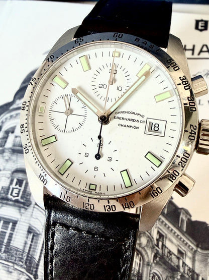 🔺EBERHARD & CO CHAMPION CHRONOGRAPH Ref. 31044.. Full set🔺