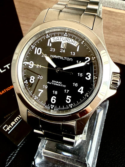 🔺 HAMILTON KHAKI KING AUTOMATIC DAY-DATE H644550 full set🔺