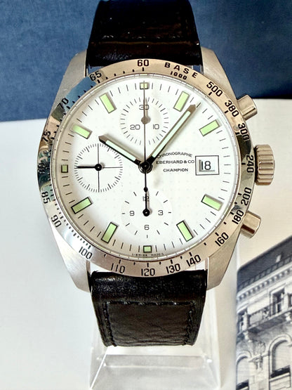 🔺EBERHARD & CO CHAMPION CHRONOGRAPH Ref. 31044.. Full set🔺