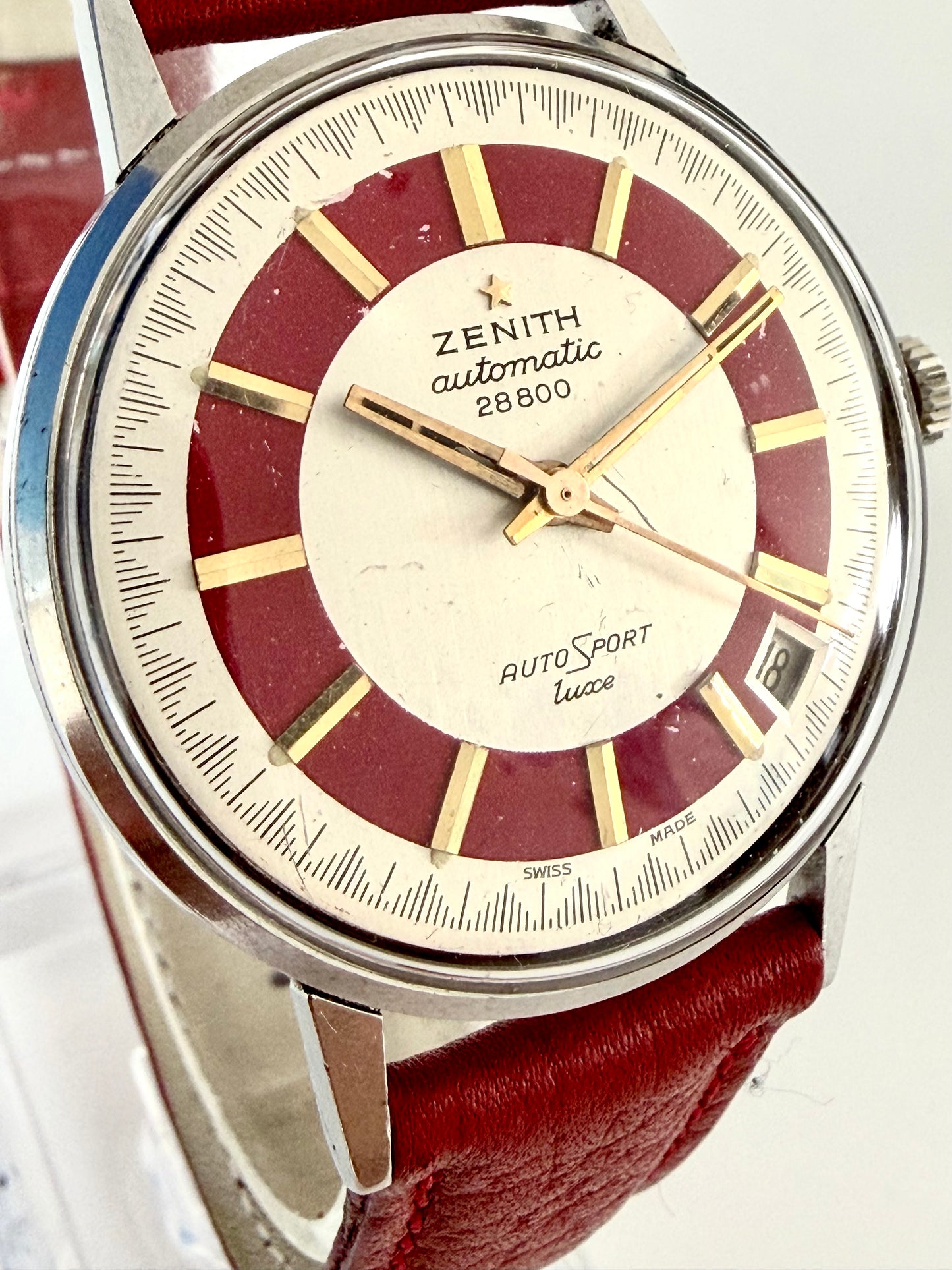 ZENITH AUTOSPORT DELUXE 28800 AUTOMATIC 
Dial Bitonale very rare