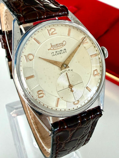 LORELEX ISOFLEX 17 RUBIS INCABLOC – SWISS VINTAGE DRESS WATCH