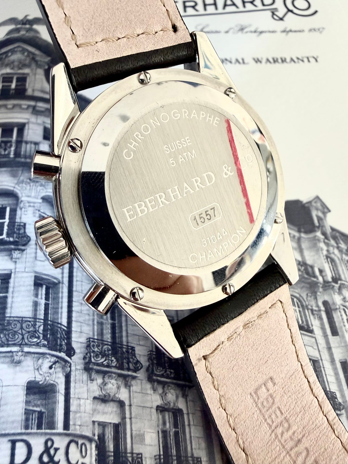 🔺EBERHARD & CO CHAMPION CHRONOGRAPH Ref. 31044.. Full set🔺