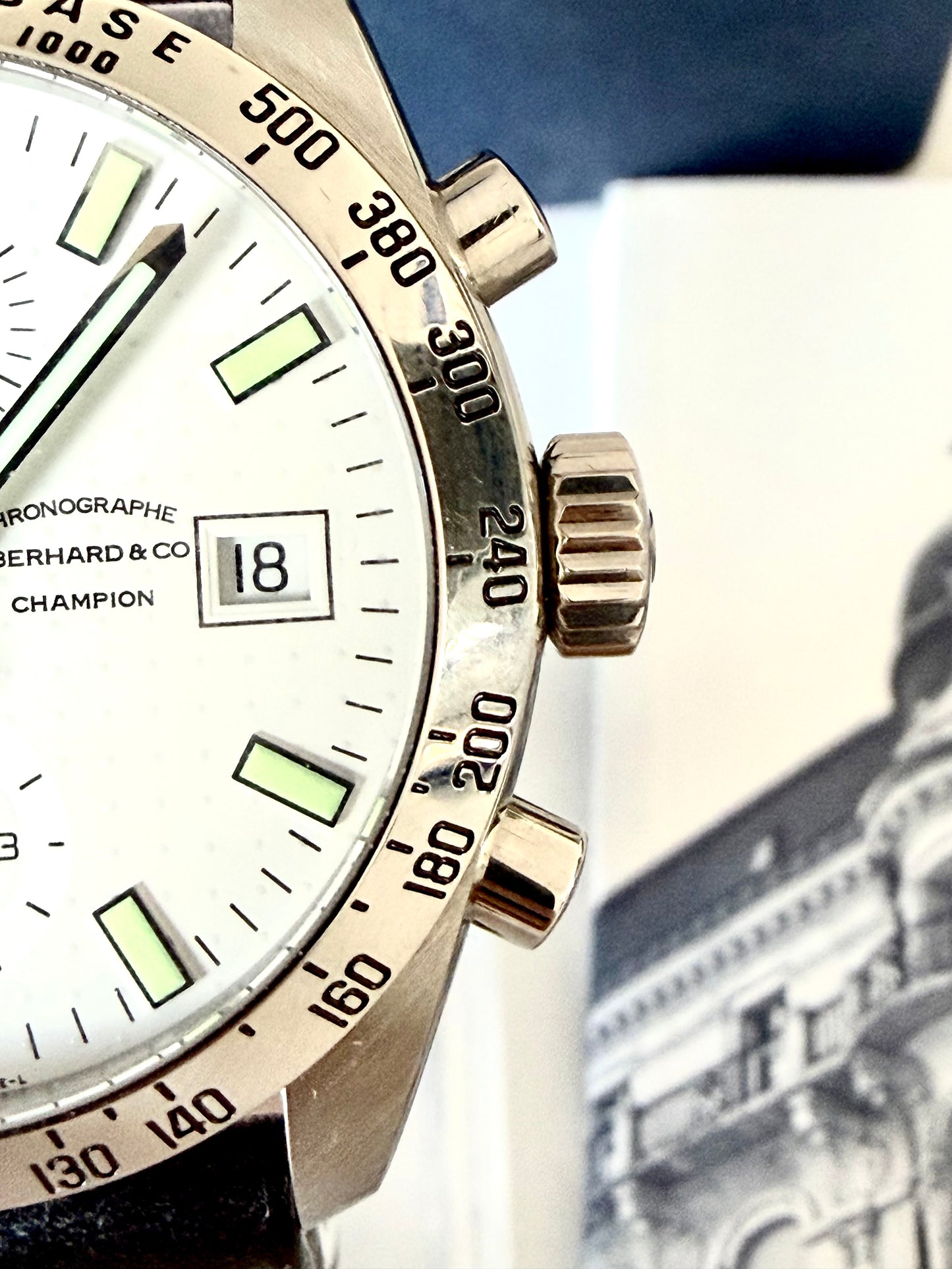 🔺EBERHARD & CO CHAMPION CHRONOGRAPH Ref. 31044.. Full set🔺