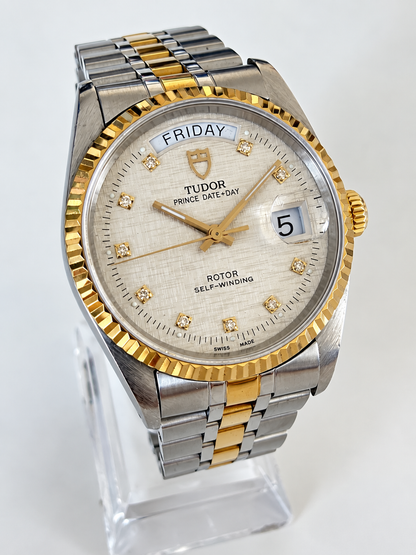 🔺 TUDOR “PRESIDENT” PRINCE DATE+DAY – REF. 76213 – QUADRANTE LINEN 🔺