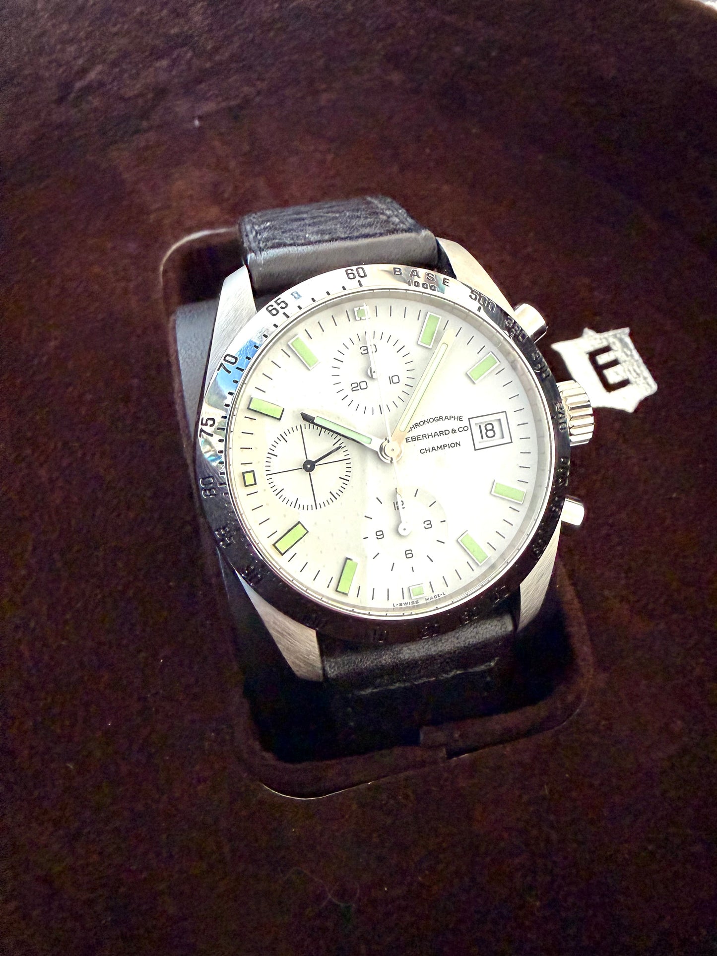 🔺EBERHARD & CO CHAMPION CHRONOGRAPH Ref. 31044.. Full set🔺