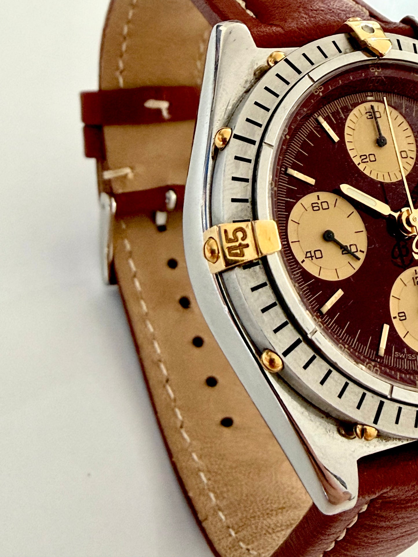 🔺BREITLING CHRONOMAT CHRONOGRAPH B13048 DIAL BORDEAUX Very rare 🔺