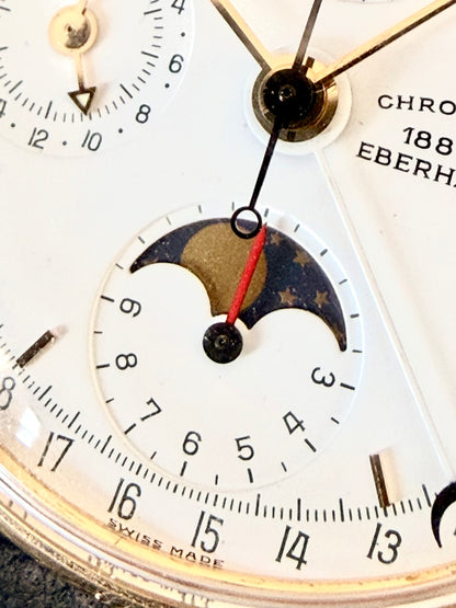 EBERHARD & Co. NAVY MASTER CHRONOGRAPH FULL CALENDAR/ MOONPHASE STEEL GOLD 
(CENTENARY EBERHARD 1887/1987)