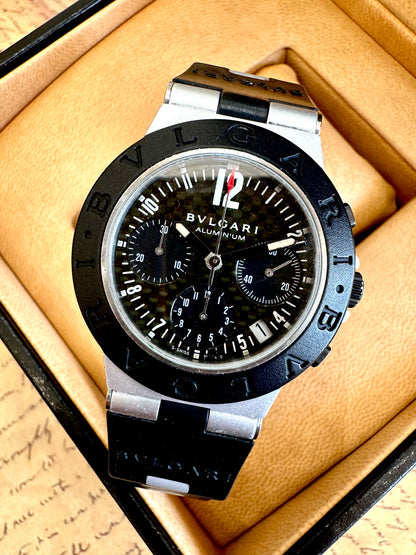 BVLGARI ALLUMINIUM CHRONOGRAPH AUTOMATIC "CARBON DIAL"