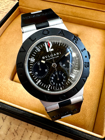 BVLGARI ALLUMINIUM CHRONOGRAPH AUTOMATIC "CARBON DIAL"