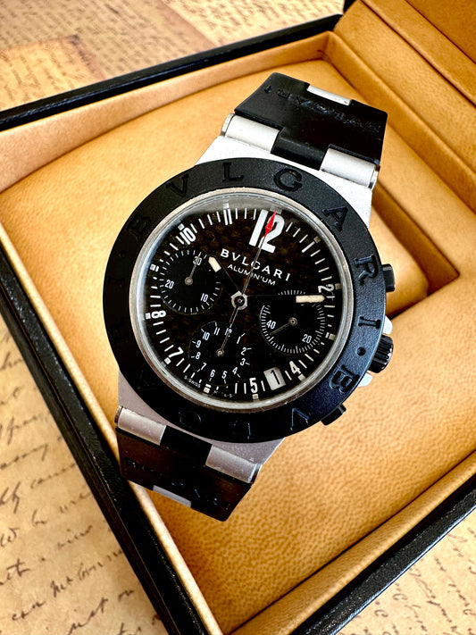 BVLGARI ALLUMINIUM CHRONOGRAPH AUTOMATIC "CARBON DIAL"