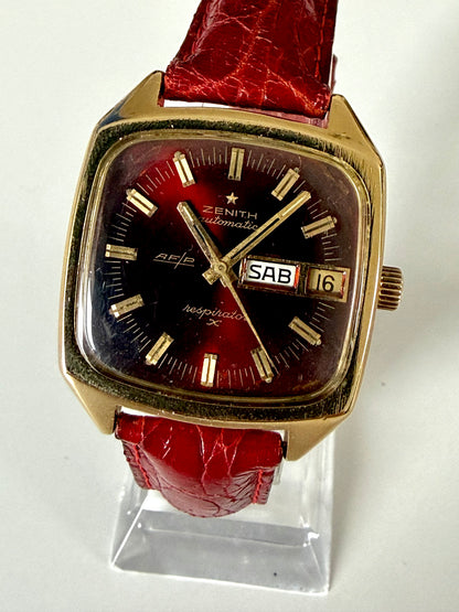 ZENITH RESPIRATOR X AF/P dial bordeaux very rare