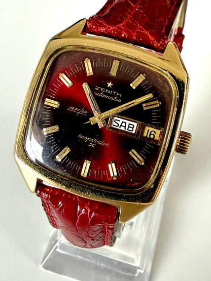 ZENITH RESPIRATOR X AF/P dial bordeaux very rare