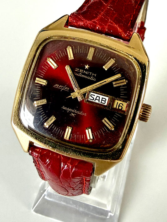 ZENITH RESPIRATOR X AF/P dial bordeaux very rare