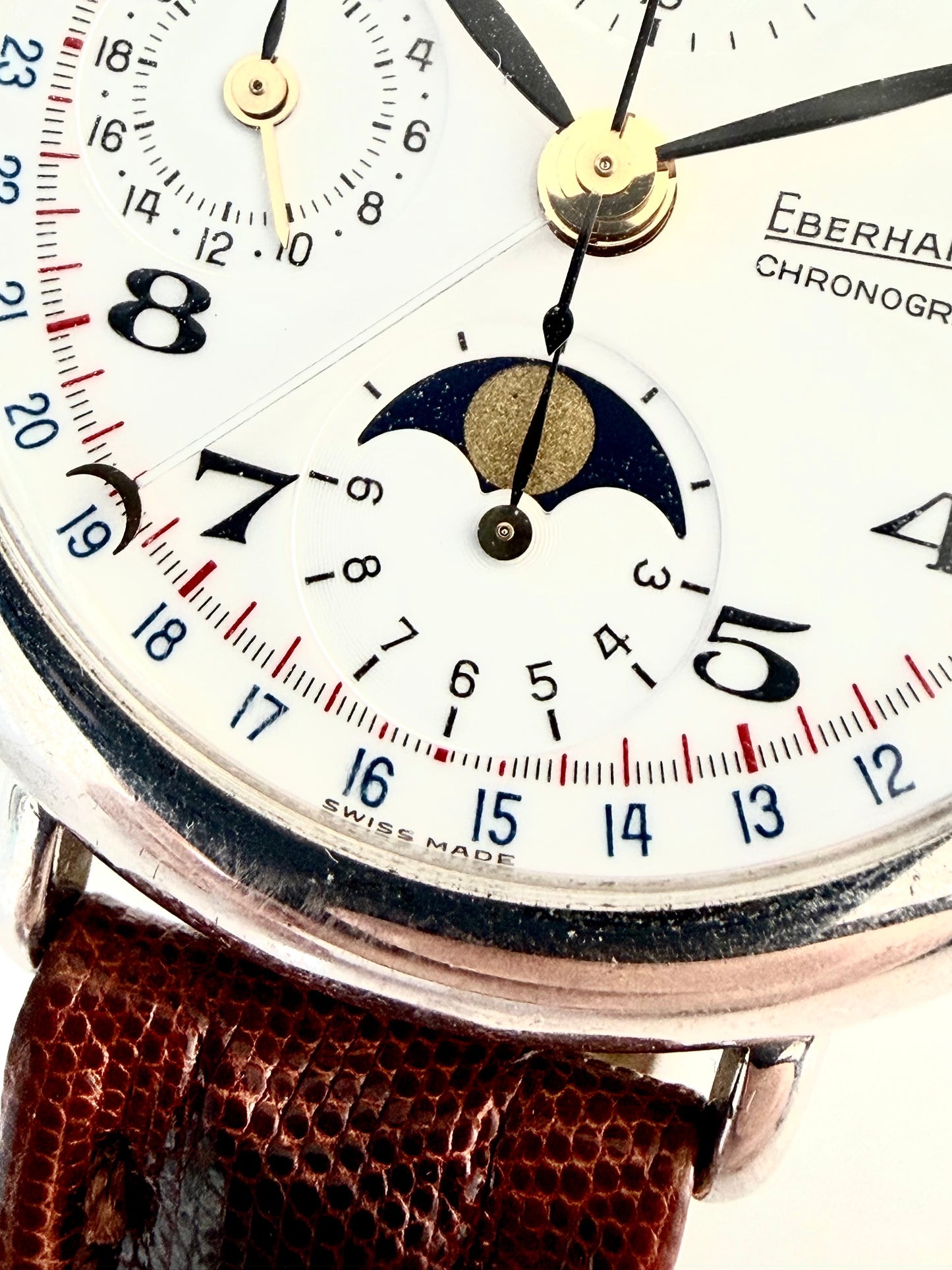 EBERHARD CHRONOGRAPH FASI LUNARI REF 36018 A 924 Argento 925