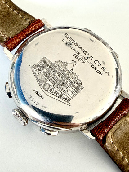 EBERHARD CHRONOGRAPH FASI LUNARI REF 36018 A 924 Argento 925