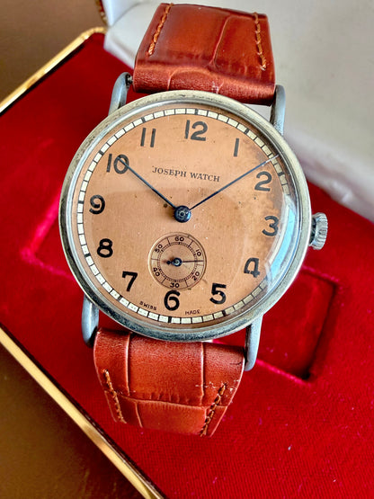 JOSEPH WATCH 40s vintage&nbsp; Salmon dial&nbsp;