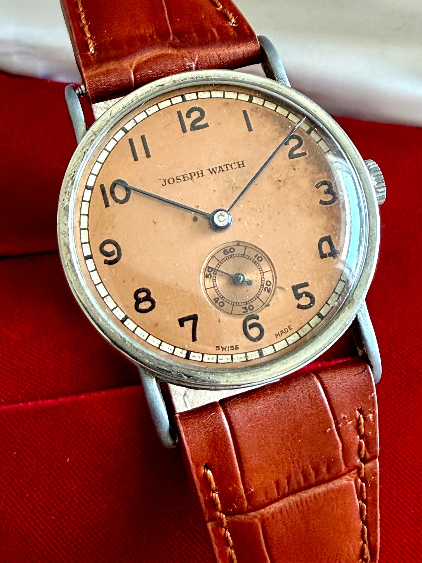 JOSEPH WATCH 40s vintage&nbsp; Salmon dial&nbsp;
