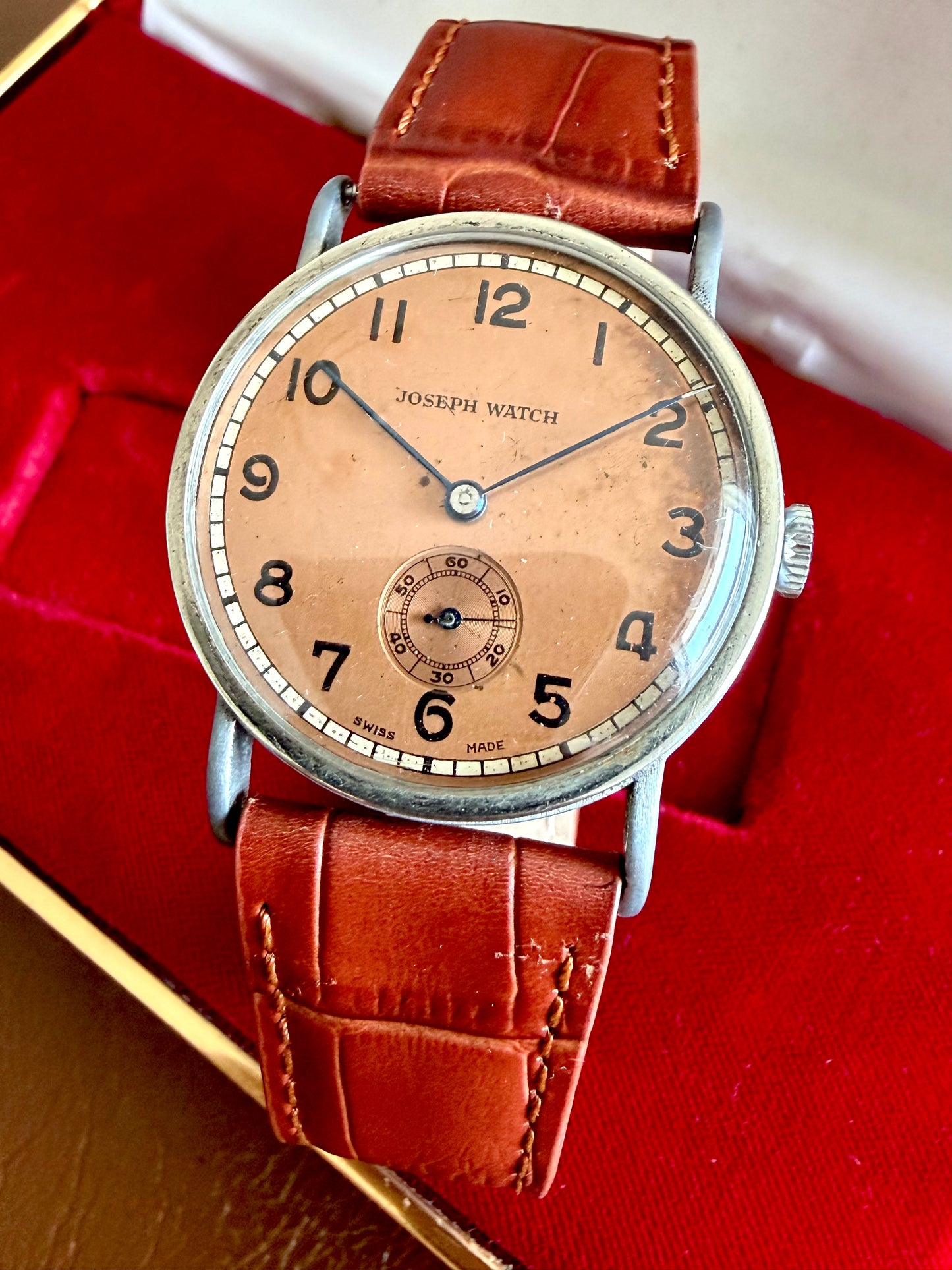 JOSEPH WATCH 40s vintage&nbsp; Salmon dial&nbsp;