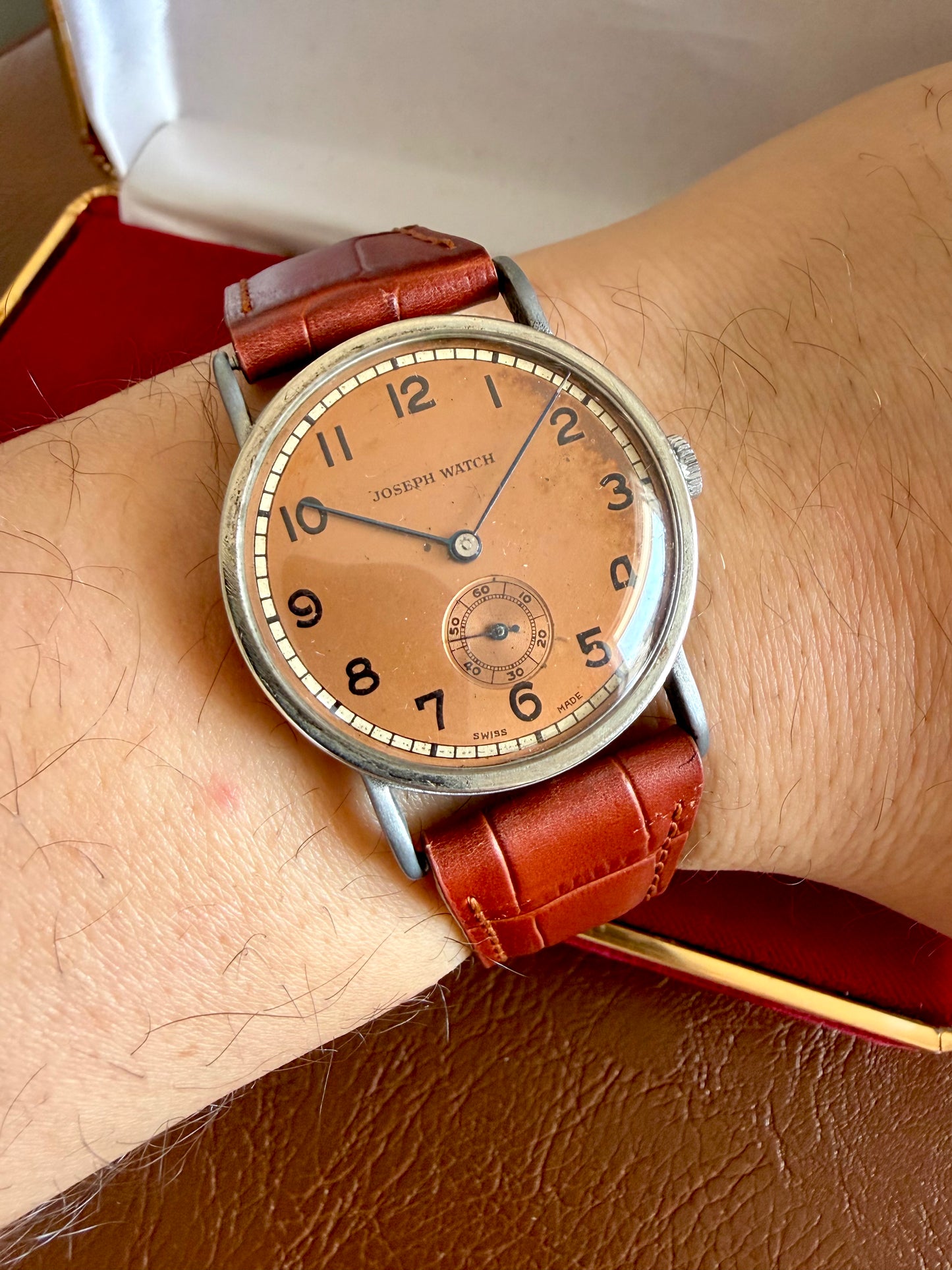 JOSEPH WATCH 40s vintage&nbsp; Salmon dial&nbsp;